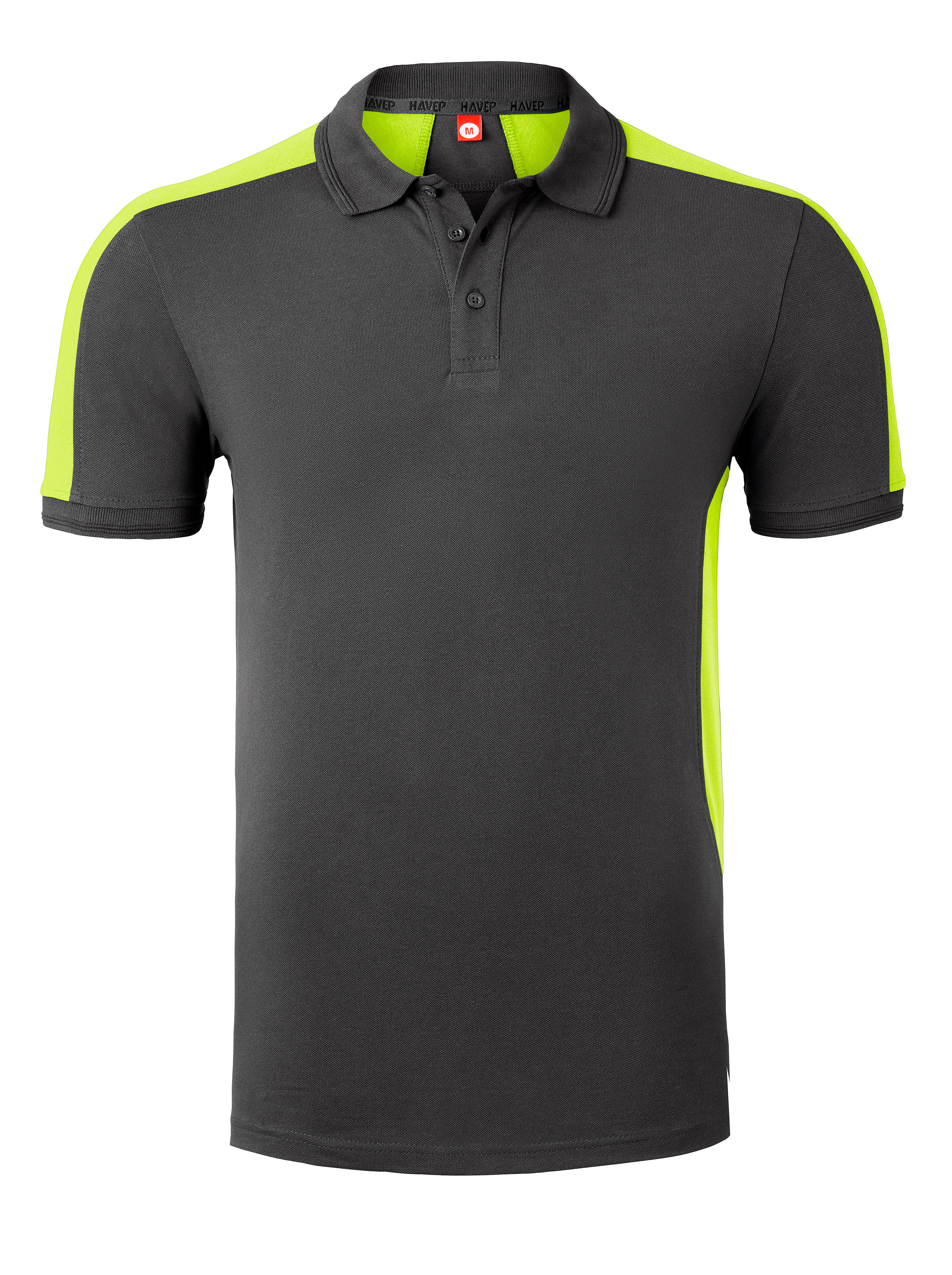Polo HAVEP® Bicolor - charcoal/high vis yellow