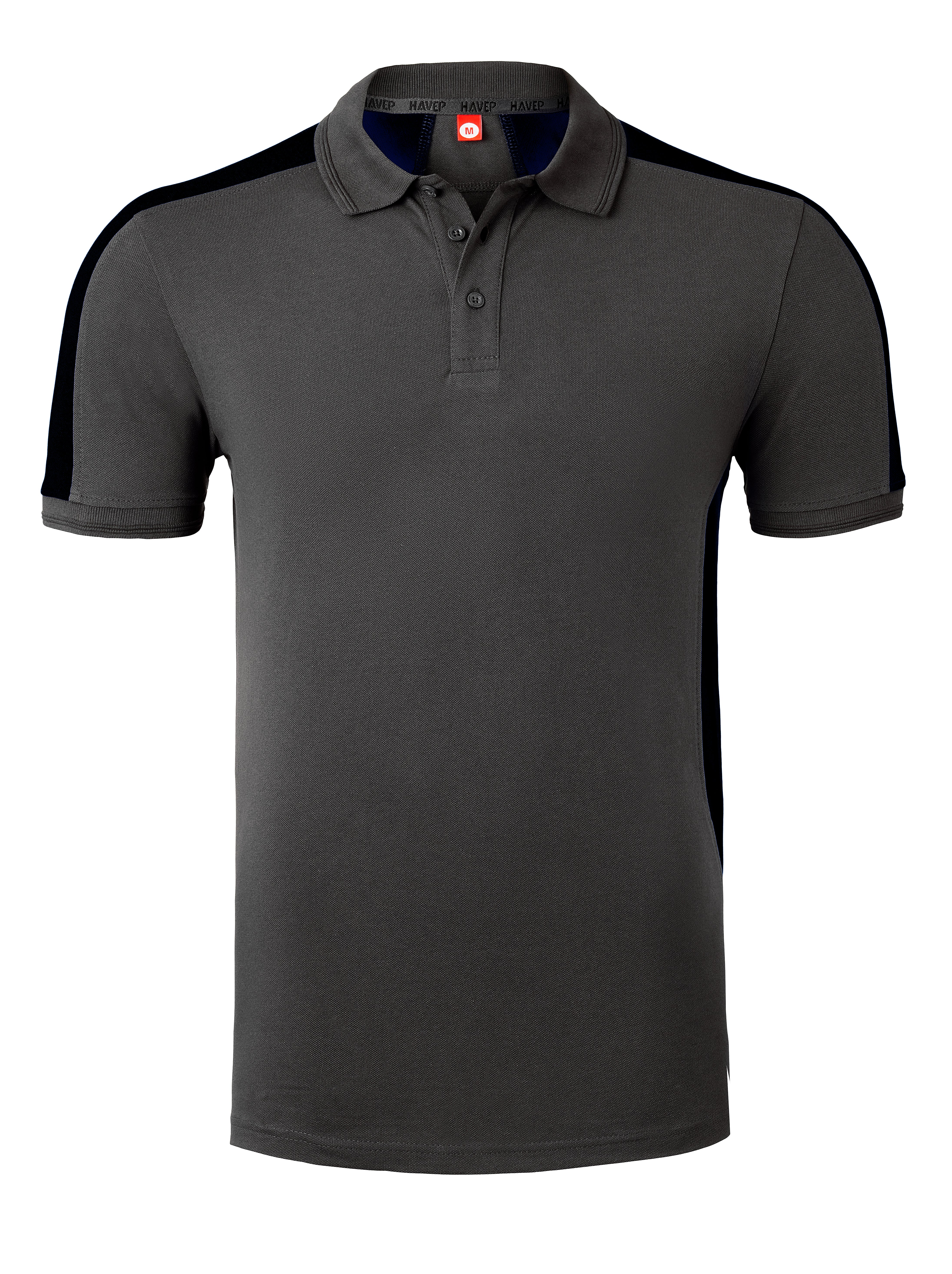 Polo HAVEP® Bicolor - charcoal/black