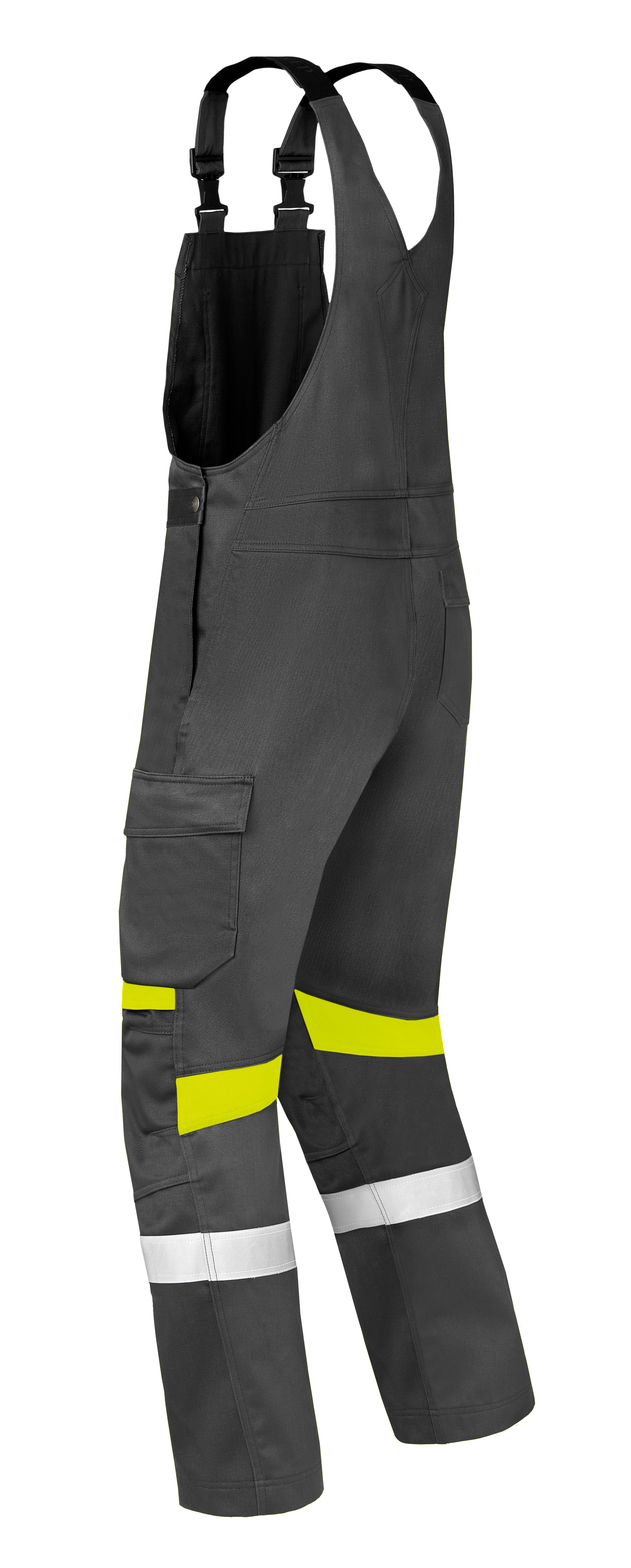 Bib & Brace HAVEP® Force+ - charcoal/high vis yellow