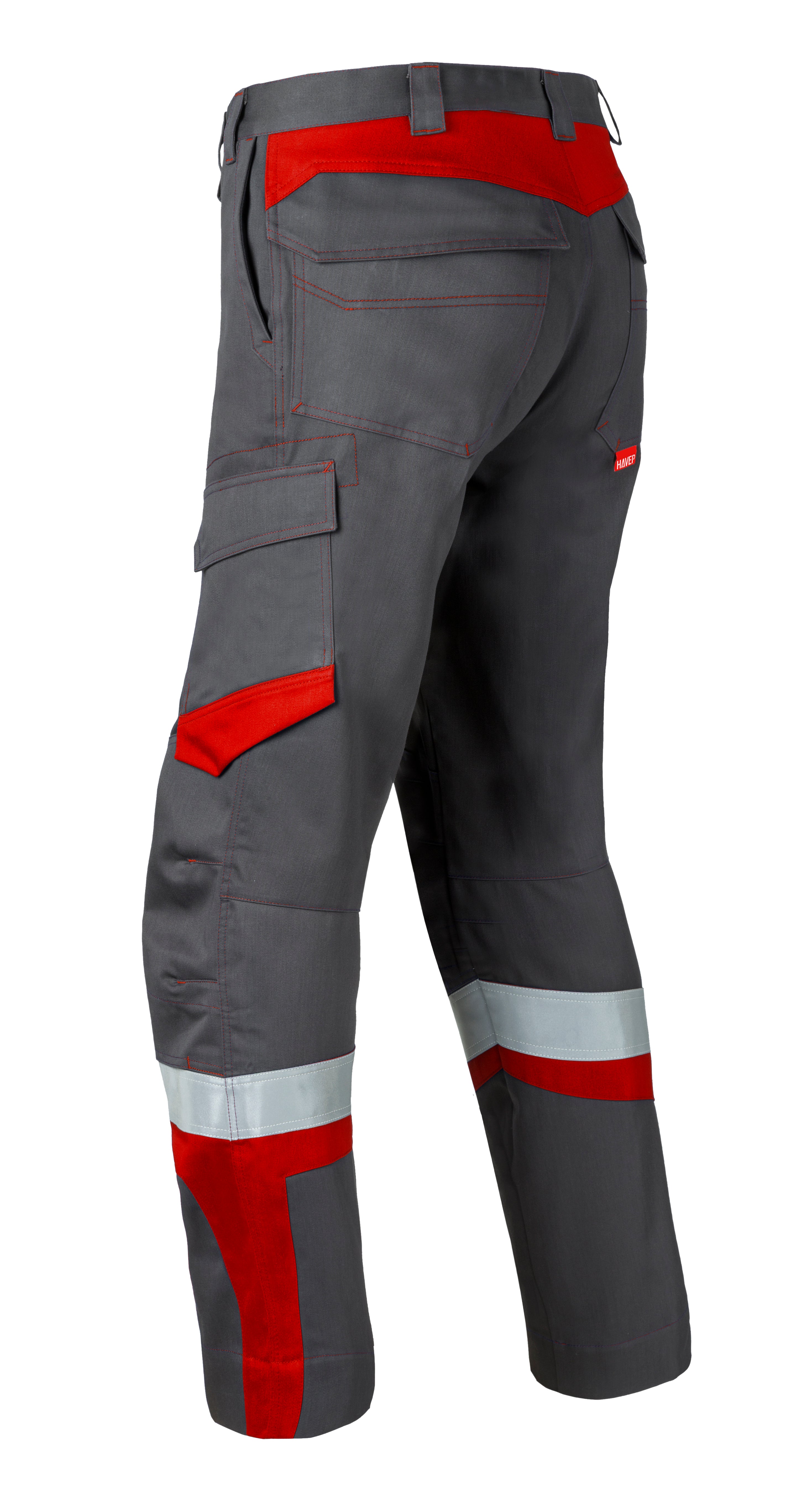 <p>Work Trousers HAVEP® 5-Safety Image+ vlb2</p> - charcoal/red