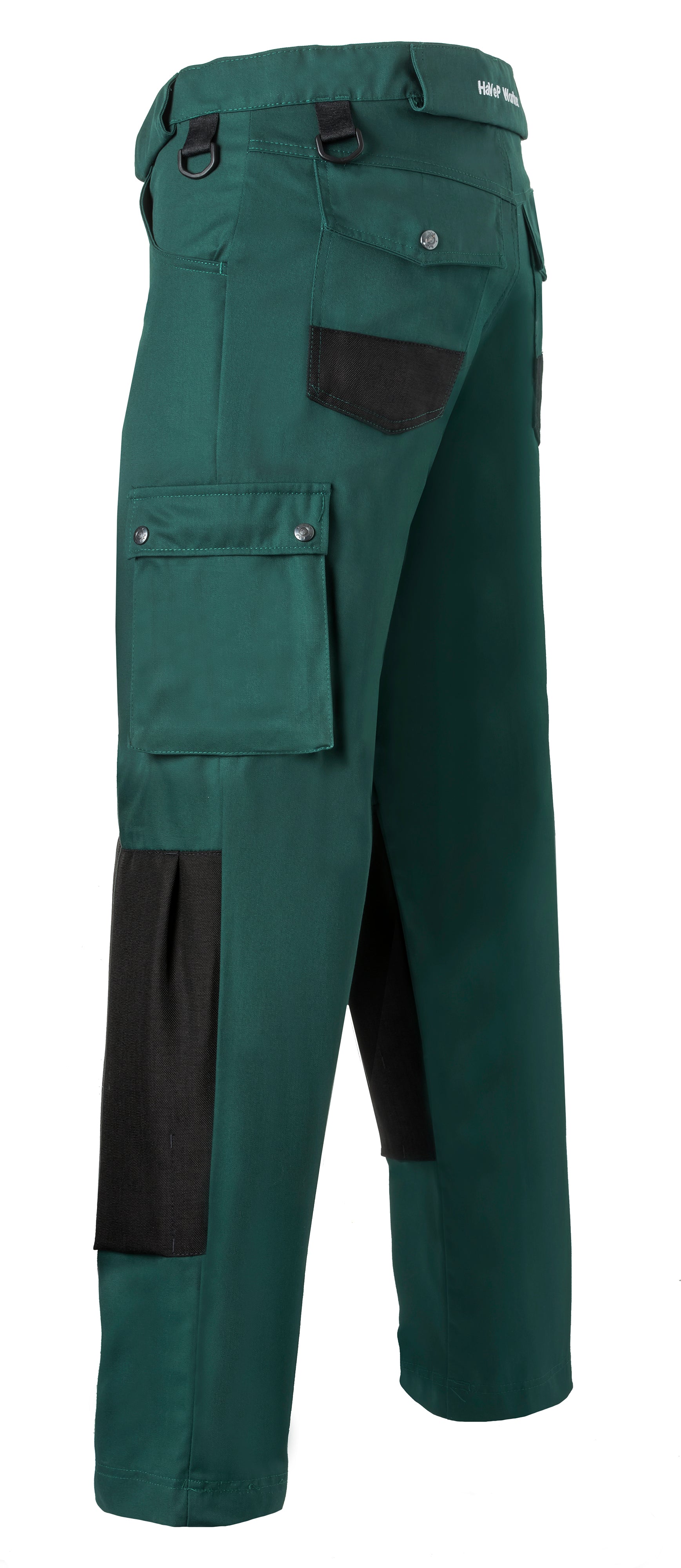 Work Trousers Kneepocket HAVEP® Basic - bottle green/black