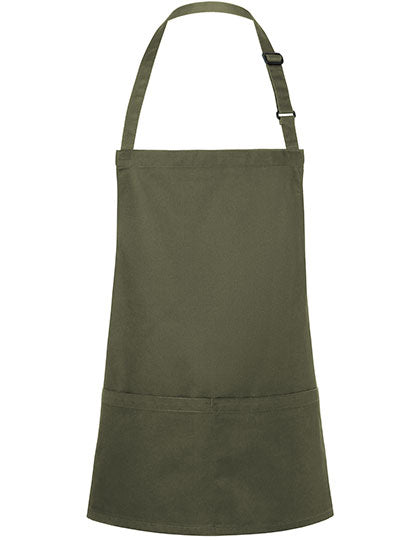 Short Bib Apron Basic With Buckle And Pocket