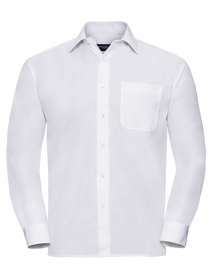 Men's Long Sleeve Classic Polycotton Poplin Shirt L-Shop