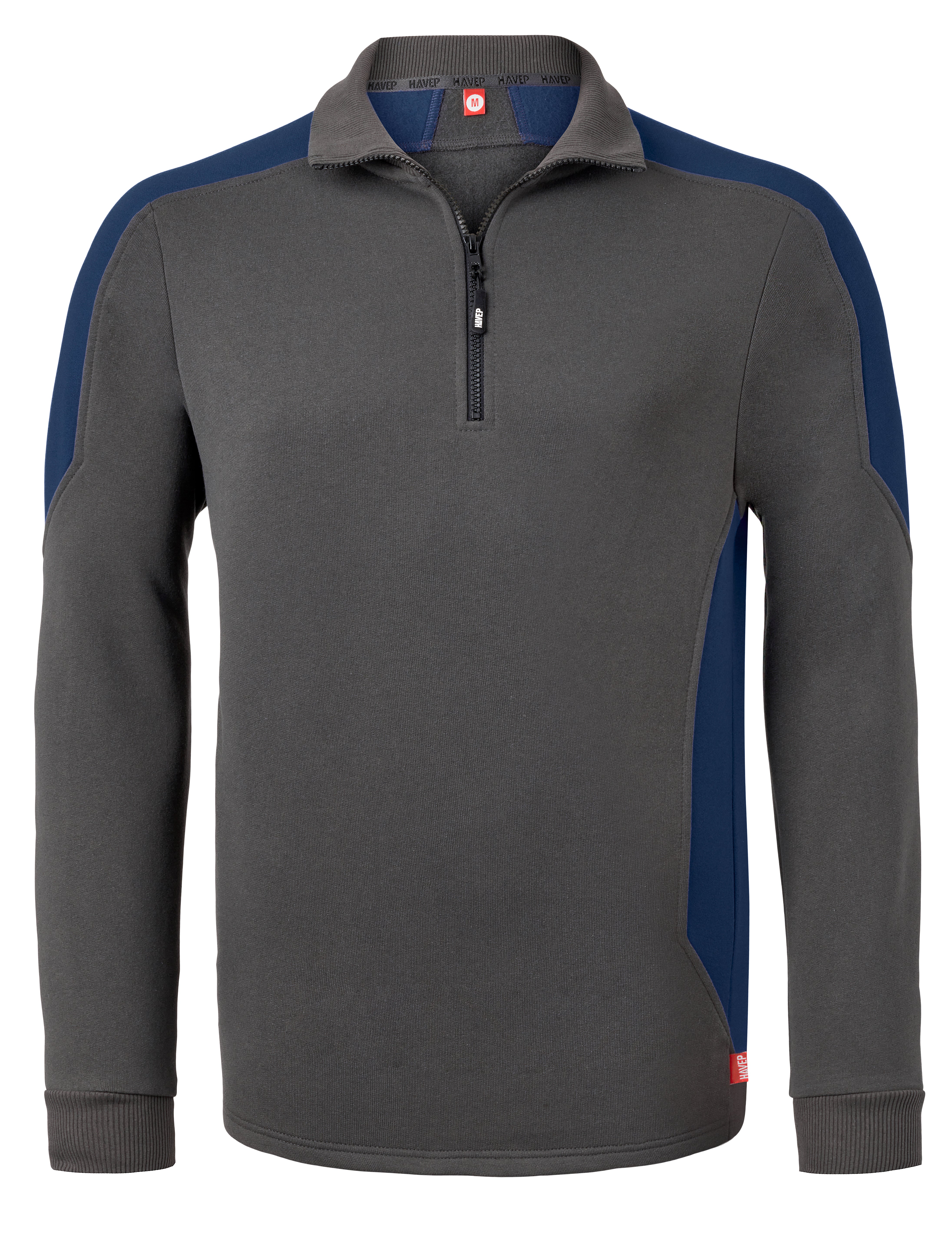 Halfzip Sweater HAVEP® Bicolor - charcoal/indigo blue