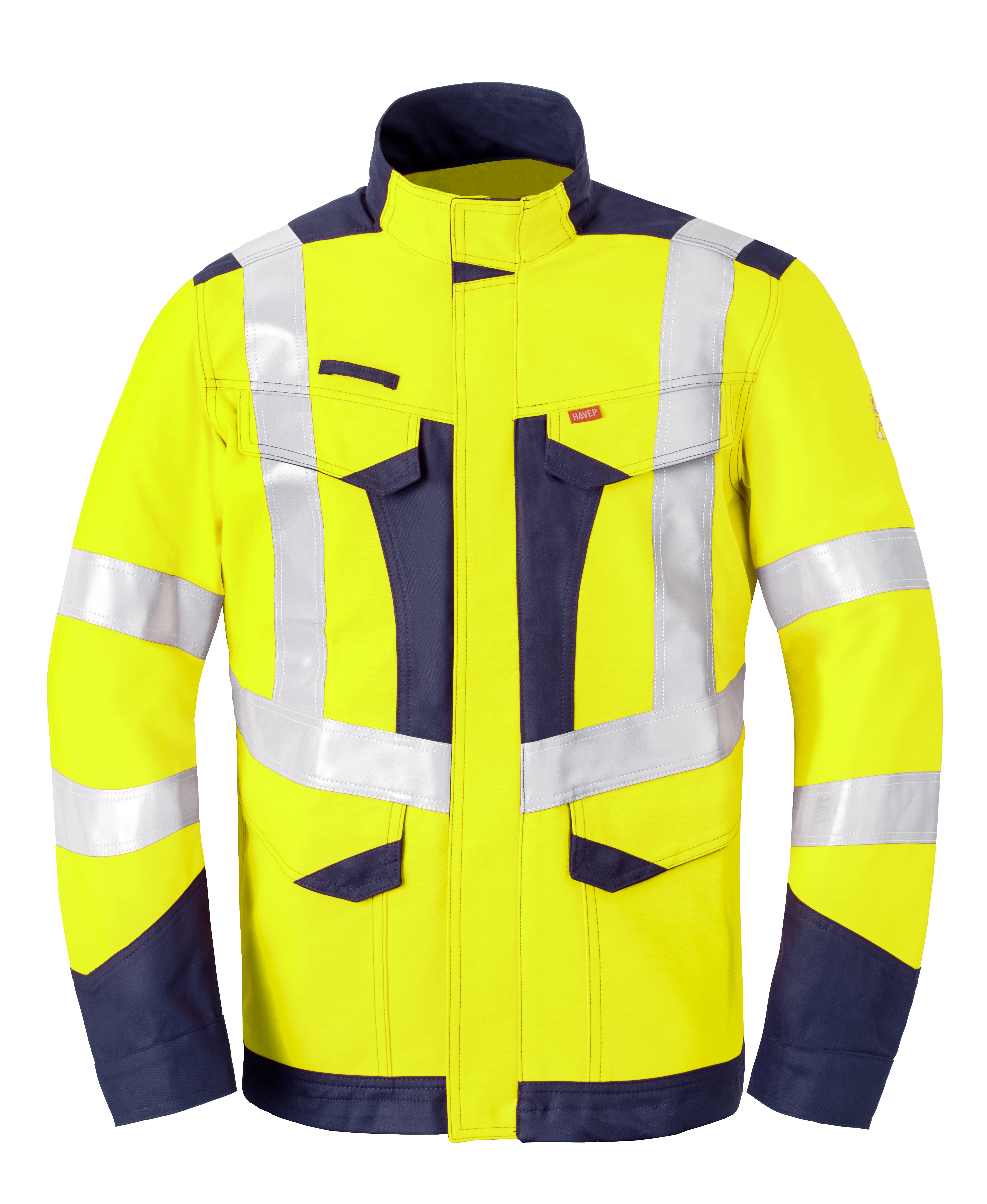 Work Jacket HAVEP® Multi Shield - high vis yellow/dark navy