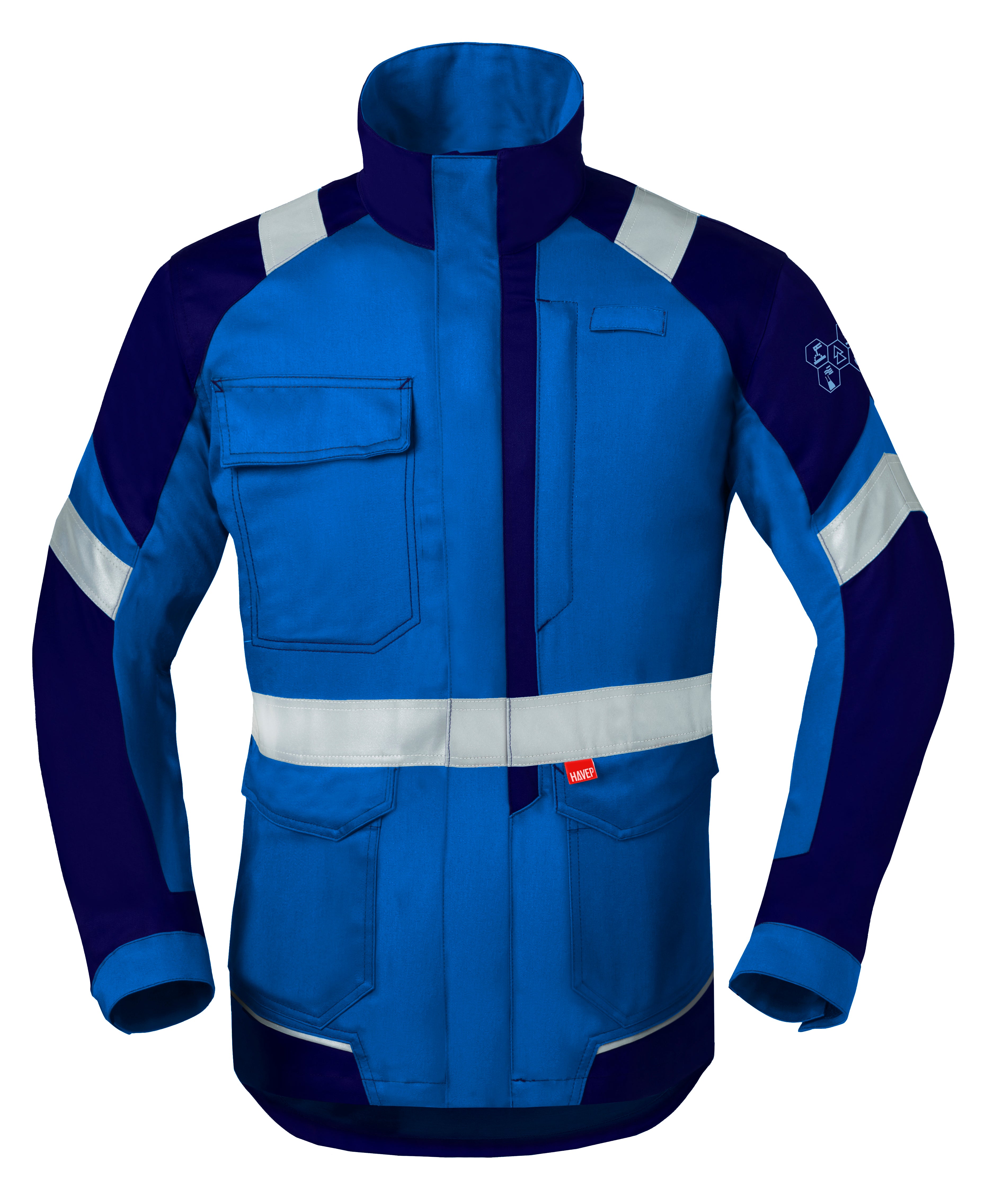 Work Jacket HAVEP® 5-Safety Image+ - cornblue/navy
