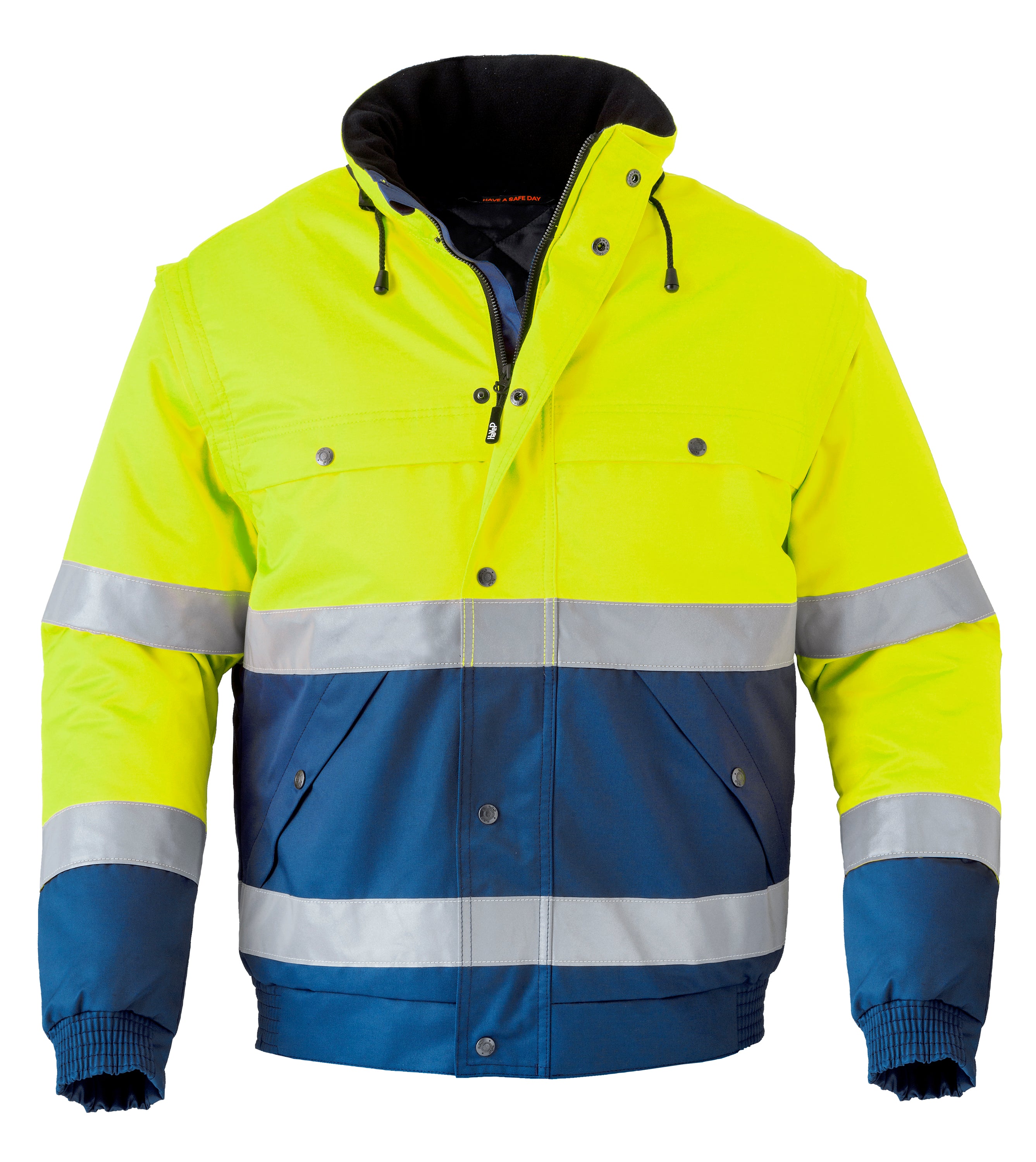 All-Season Work Jacket HAVEP® High Visibility - navy/high vis yellow