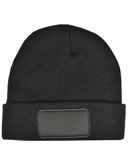 Knitted Hat With Patch