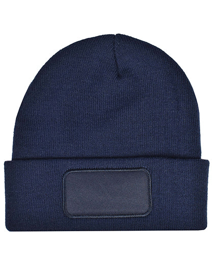 Knitted Hat With Patch
