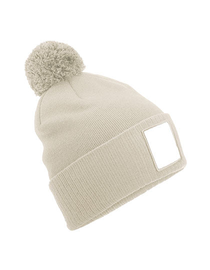 Appliqué Patch Pom Beanie