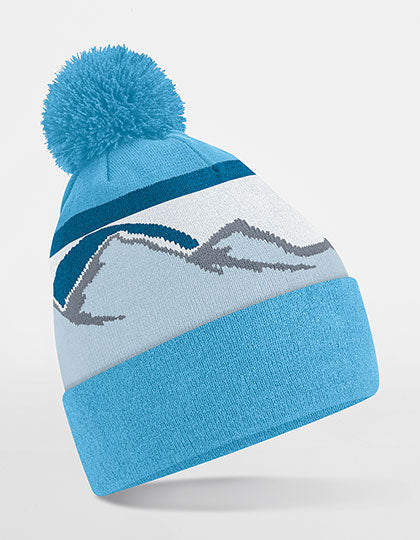 Mountain Peaks Pom Pom Beanie