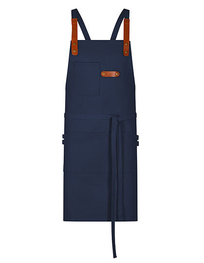 Bib Apron Canvas With Decorative Label L-Shop