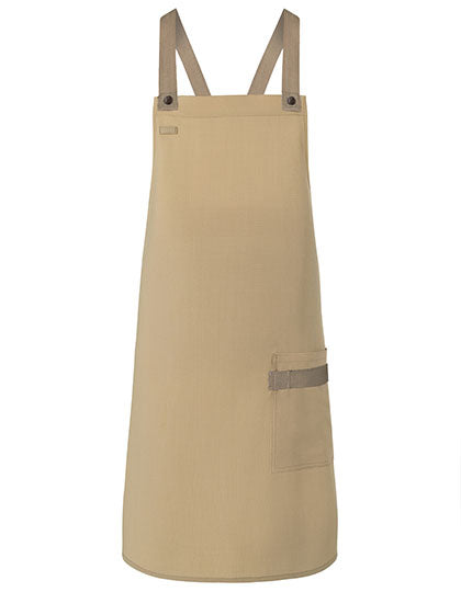 Bib Apron Urban-Look With Cross Straps And Pocket