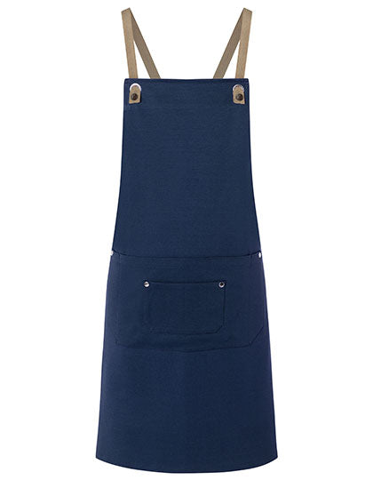 Bib Apron Urban-Nature With Cross Straps And Big Pocket
