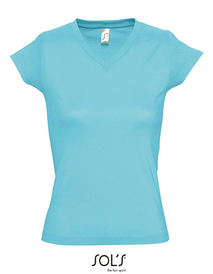 Women´s V-Neck-T-Shirt Moon L-Shop