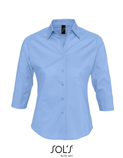 Women´s Stretch-3/4-Sleeve Blouse Effect L-Shop