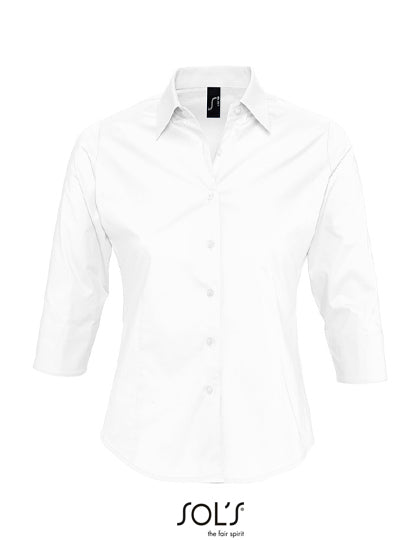 Women´s Stretch-3/4-Sleeve Blouse Effect L-Shop