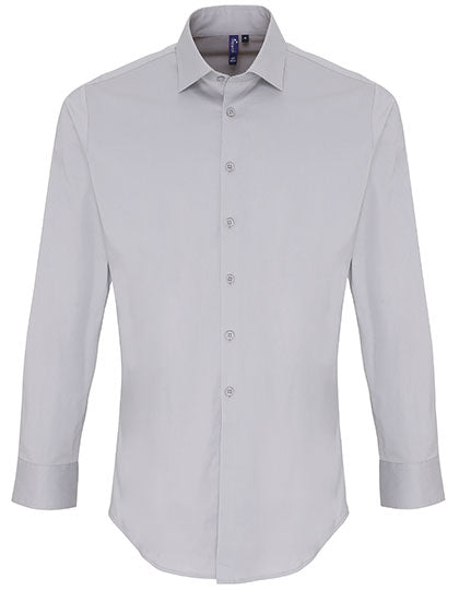Men´s Stretch Fit Poplin Long Sleeve Cotton Shirt