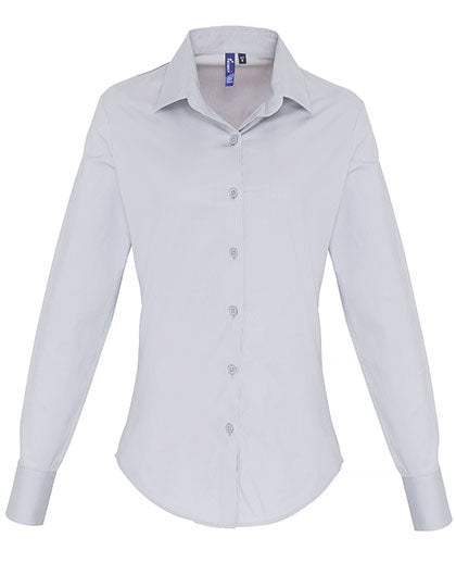 Women´s Stretch Fit Poplin Long Sleeve Cotton Shirt