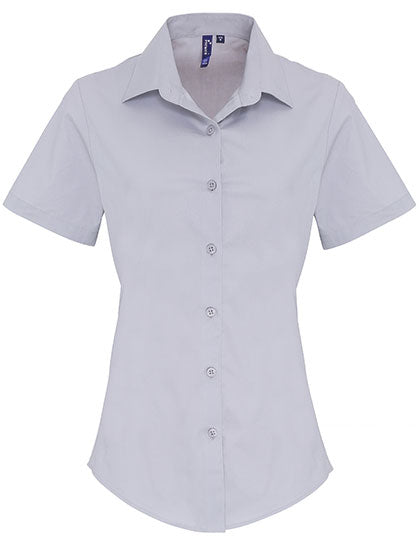 Women´s Stretch Fit Poplin Short Sleeve Cotton Shirt