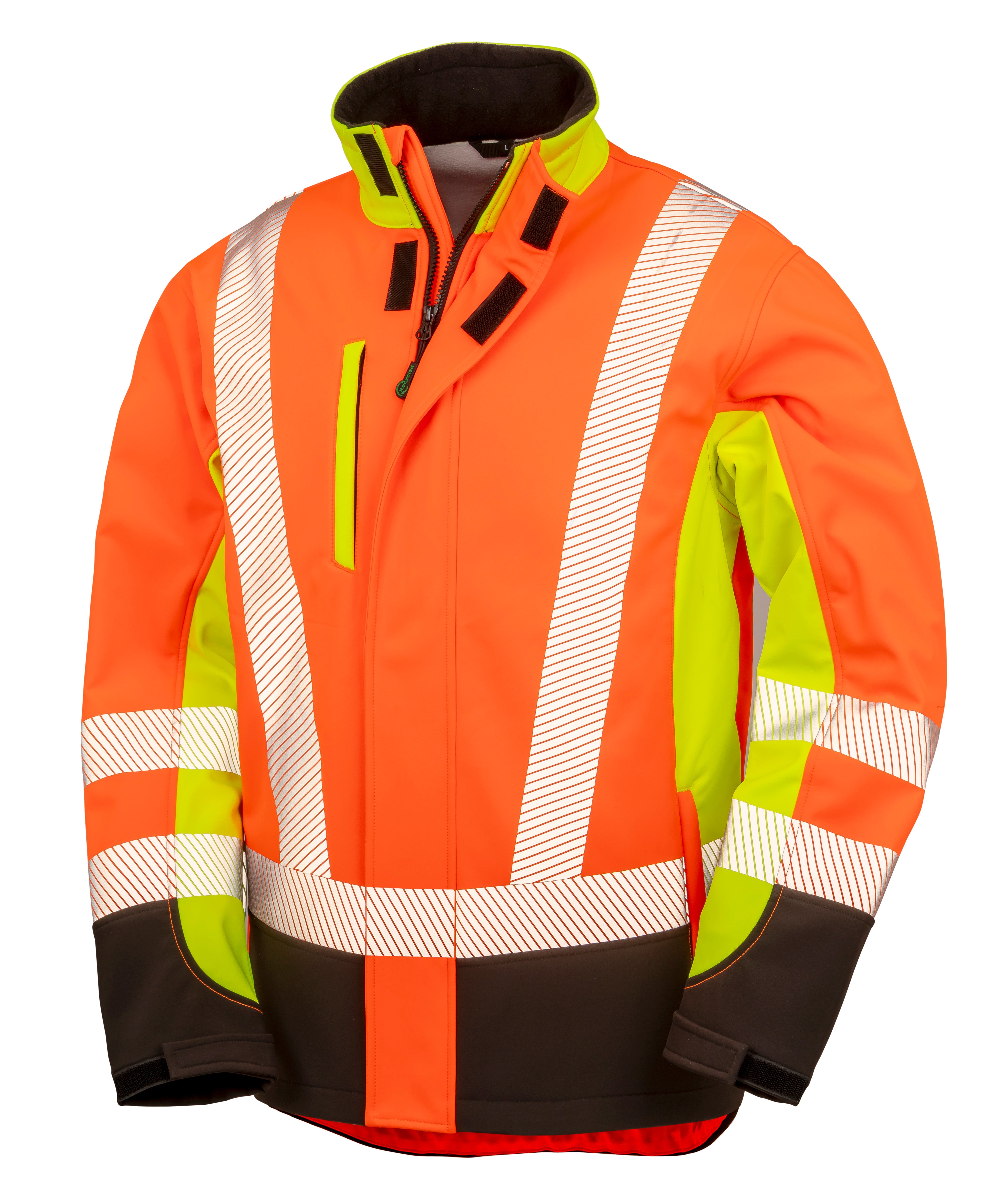 Recycled 3-Layer Printable 3-Tone Safety Softshell Jacket L-Shop