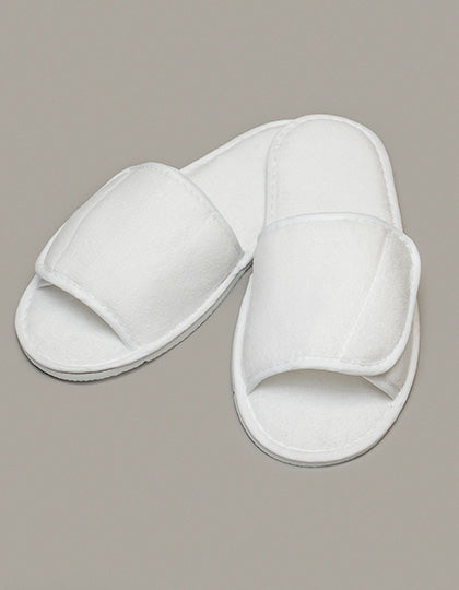 Open Toe Slipper With Hook And Loop Fastening L-Shop