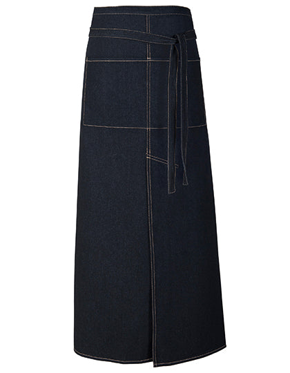 Jeans Bistro Apron With Split and Pocket