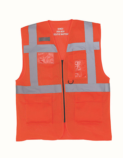 Hi-Vis Top Cool Recycled Open Mesh Executive Waistcoat L-Shop