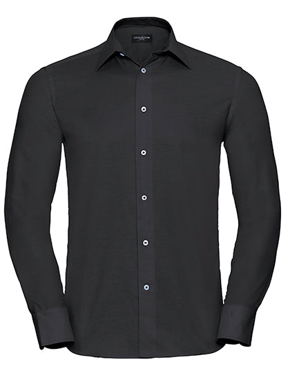 Men's Long Sleeve Tailored Oxford Shirt L-Shop