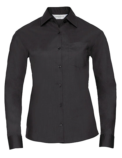 Ladies' Long Sleeve Classic Polycotton Poplin Shirt L-Shop