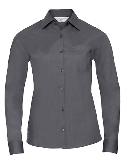 Ladies' Long Sleeve Classic Polycotton Poplin Shirt L-Shop
