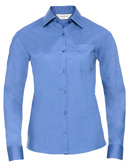 Ladies' Long Sleeve Classic Polycotton Poplin Shirt L-Shop