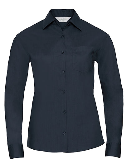 Ladies' Long Sleeve Classic Polycotton Poplin Shirt L-Shop