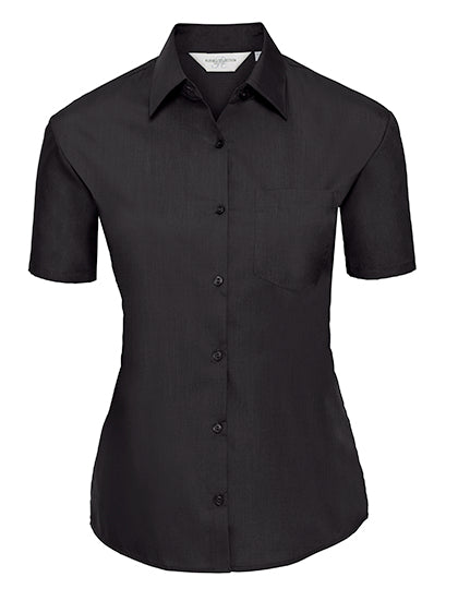 Ladies' Short Sleeve Classic Polycotton Poplin Shirt L-Shop