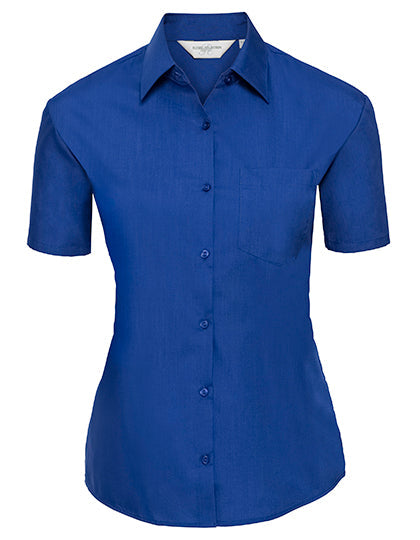 Ladies' Short Sleeve Classic Polycotton Poplin Shirt L-Shop