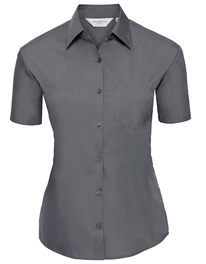 Ladies' Short Sleeve Classic Polycotton Poplin Shirt L-Shop