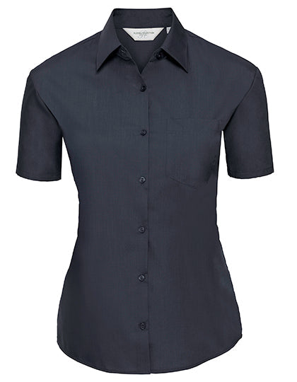 Ladies' Short Sleeve Classic Polycotton Poplin Shirt L-Shop