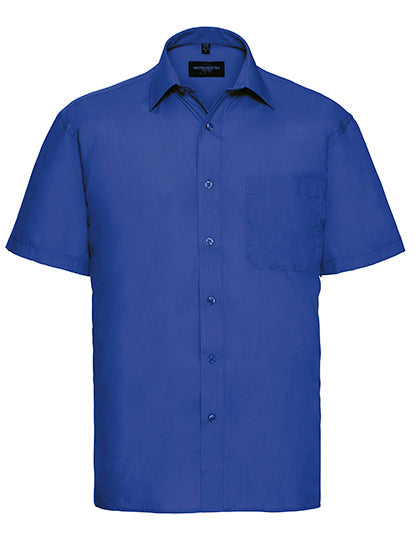 Men's Short Sleeve Classic Polycotton Poplin Shirt L-Shop