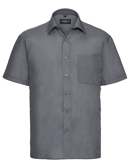 Men's Short Sleeve Classic Polycotton Poplin Shirt L-Shop