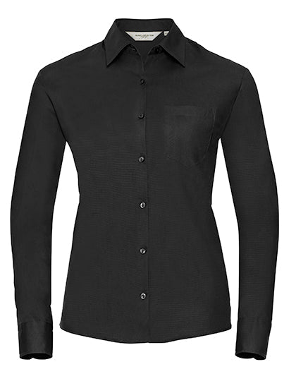 Ladies' Long Sleeve Classic Pure Cotton Poplin Shirt L-Shop