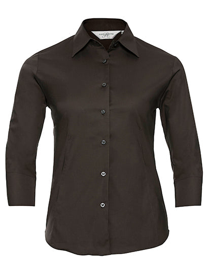 Ladies' Long Sleeve Classic Pure Cotton Poplin Shirt L-Shop