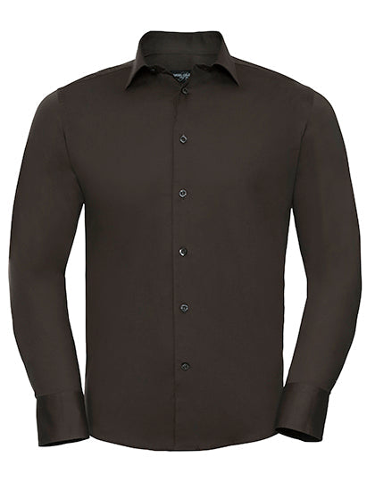 Men's Long Sleeve Fitted Stretch Shirt L-Shop
