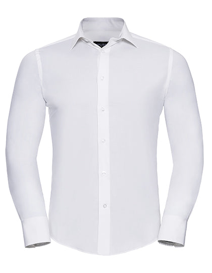 Men's Long Sleeve Fitted Stretch Shirt L-Shop