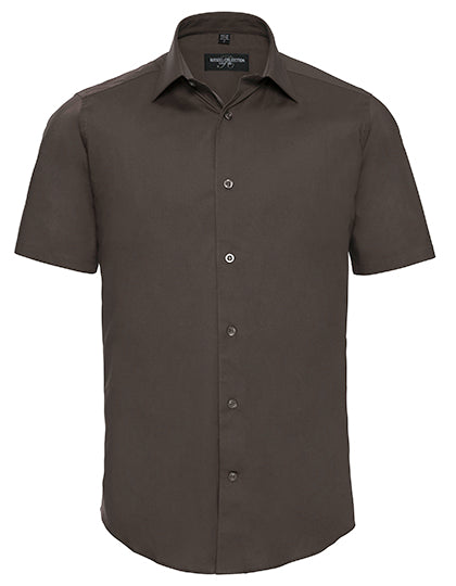 Men's Short Sleeve Fitted Stretch Shirt L-Shop