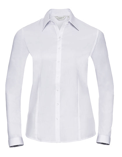 Ladies' Long Sleeve Tailored Herringbone Shirt L-Shop